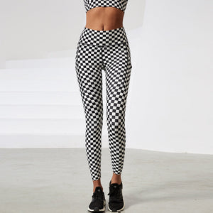 Black Checkered Leggings | Daniki Limited