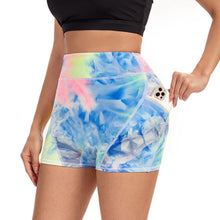 Load image into Gallery viewer, Blue/Pink Tie Dye Pocket Shorts | Daniki Limited