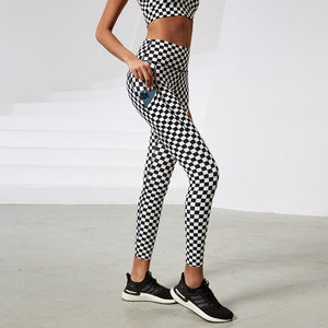 Black Checkered Leggings | Daniki Limited