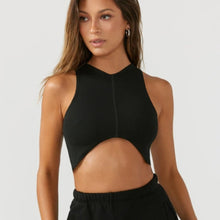 Load image into Gallery viewer, Black Curve Crop Tank | Daniki LImited