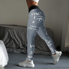Load image into Gallery viewer, Grey Bold Print Leggings | Daniki Limited