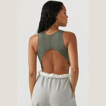 Load image into Gallery viewer, Green Curve Crop Tank | Daniki LImited