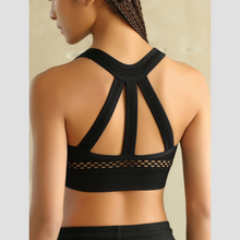 Load image into Gallery viewer, Black Crazy Fit Sports Bra | Daniki Limited
