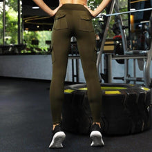 Load image into Gallery viewer, Green Cargo Pocket Leggings | Daniki Limited