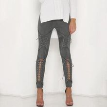 Load image into Gallery viewer, Green Lace Up Suede Pants | Daniki Limited