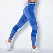 Load image into Gallery viewer, Blue Stripe Band Leggings | Daniki Limited