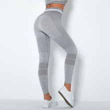 Load image into Gallery viewer, Light Grey Stripe Band Leggings | Daniki Limited
