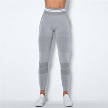 Load image into Gallery viewer, Light Grey Stripe Band Leggings | Daniki Limited