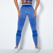 Load image into Gallery viewer, Blue Stripe Band Leggings | Daniki Limited