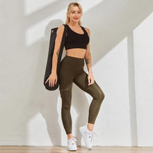 Load image into Gallery viewer, Green Cargo Pocket Leggings | Daniki Limited