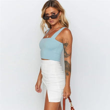 Load image into Gallery viewer, Blue Wide Strap Crop Top | Daniki Limited