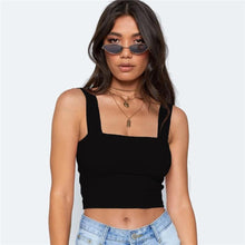 Load image into Gallery viewer, Black Wide Strap Crop Top | Daniki Limited