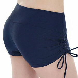 Dark Blue Drawstring Scrunch Shorts | Daniki Limited