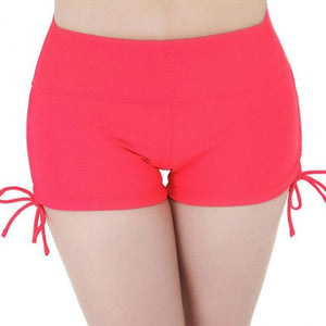 Red Drawstring Scrunch Shorts | Daniki Limited