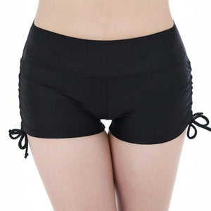 Black Drawstring Scrunch Shorts | Daniki Limited