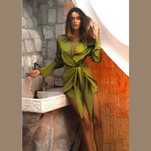 Load image into Gallery viewer, Green Rossella Wrap Dress | Daniki Limited