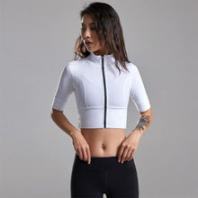 Load image into Gallery viewer, White Zipper Crop Top | Daniki Limited